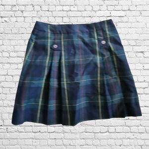 Vicky Marsha Uniforms Plaid  Skirt - Blue and Green